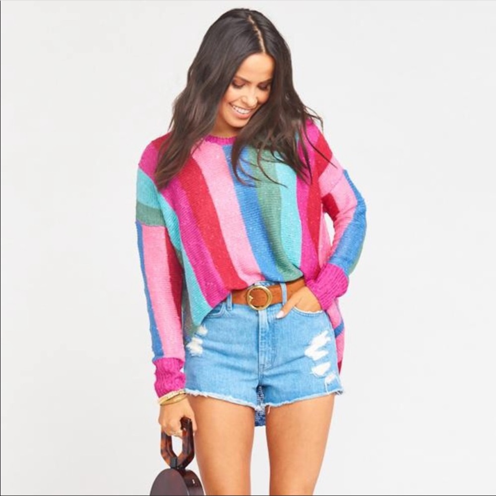 SHOW ME YOUR MUMU Bonfire Sweater In Madly Stripe
